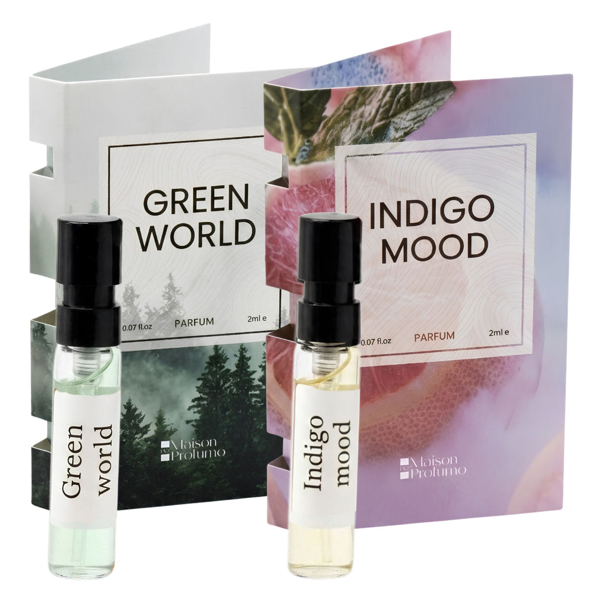 Office Collection – Green World &amp; Indigo Mood Unisex Parfum Discovery Set | 2×2ML