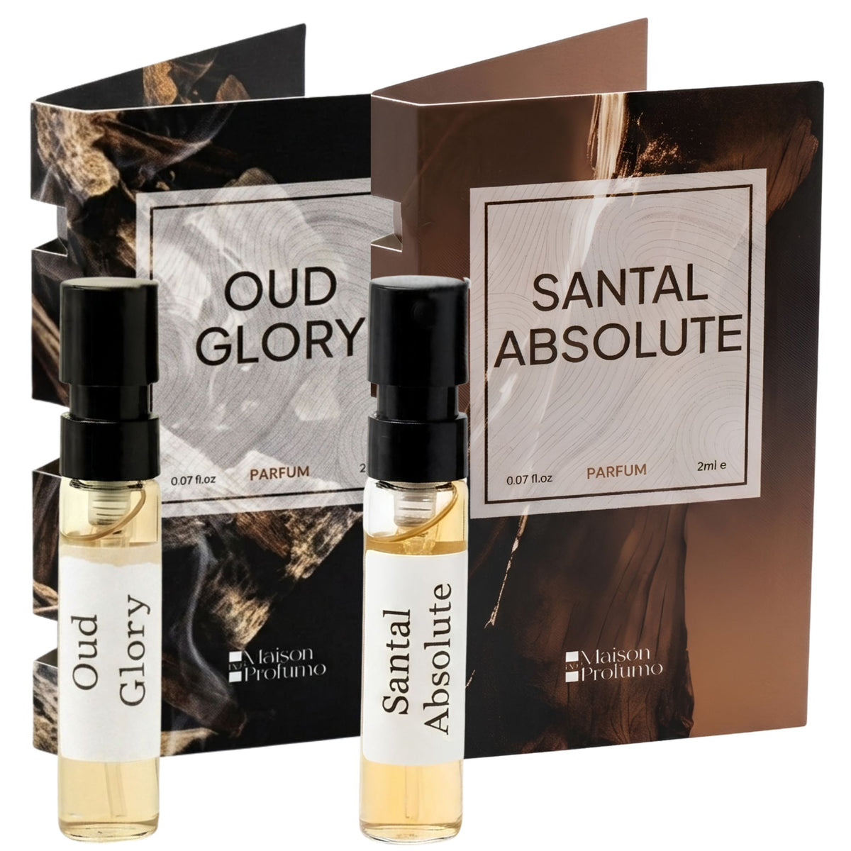 Oriental Luxury Duo –Oud Glory &amp; Santal Absolute  Unisex Parfum Discovery Set | 2×2Ml