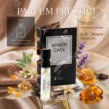Gourmand Duo – Amber Café &amp; Spice Vanilla  Unisex Parfum Discovery Set | 2×2ML