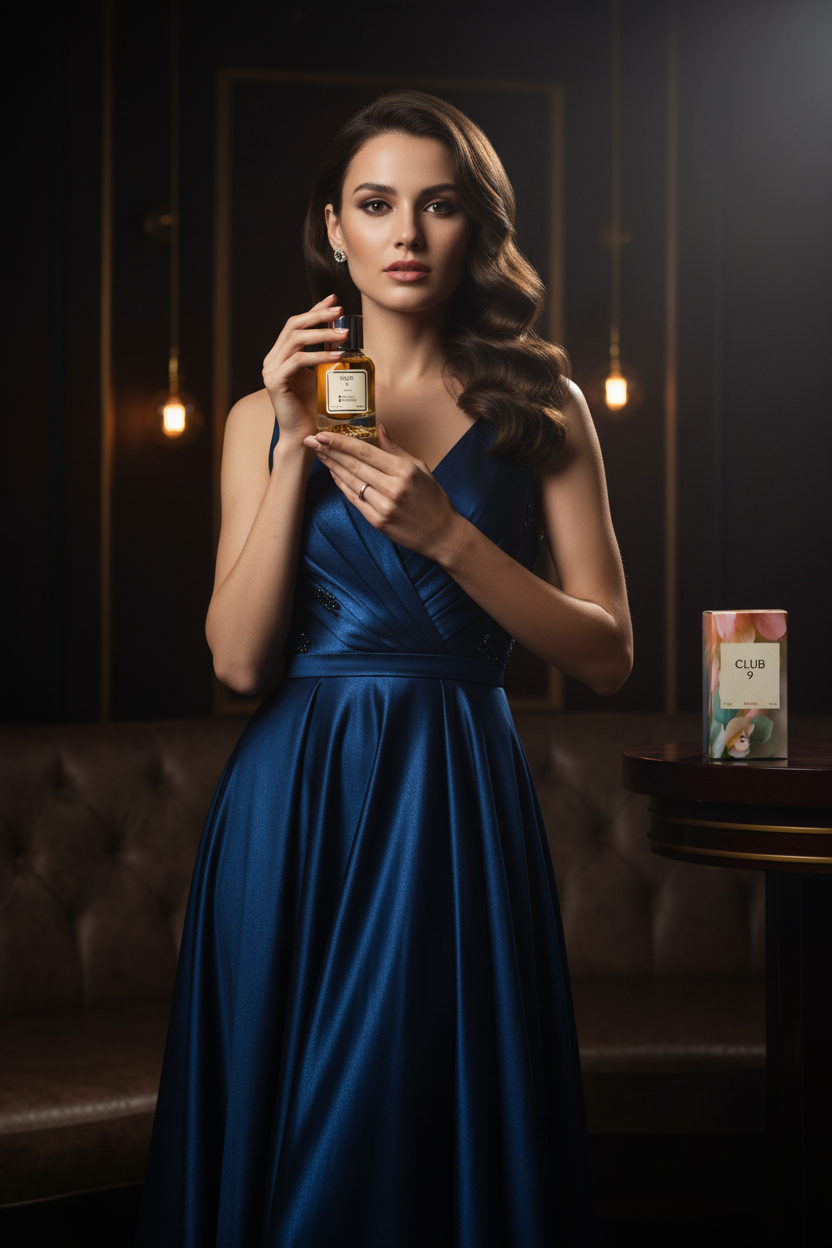 Model with Club 9 Perfume