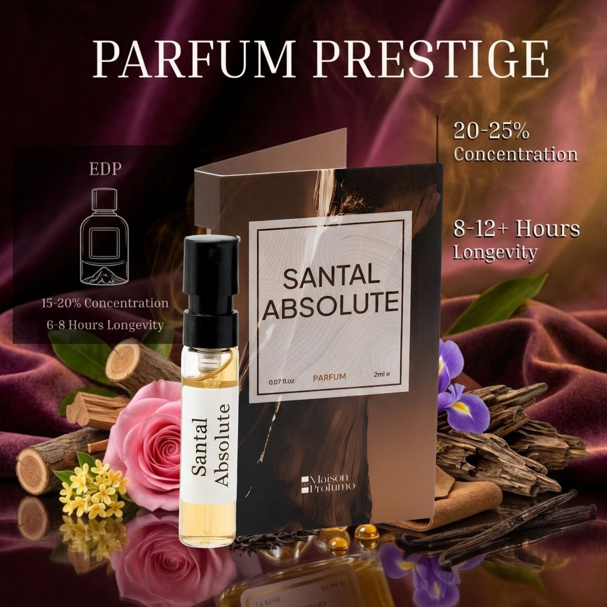 Oriental Luxury Duo –Oud Glory &amp; Santal Absolute  Unisex Parfum Discovery Set | 2×2Ml